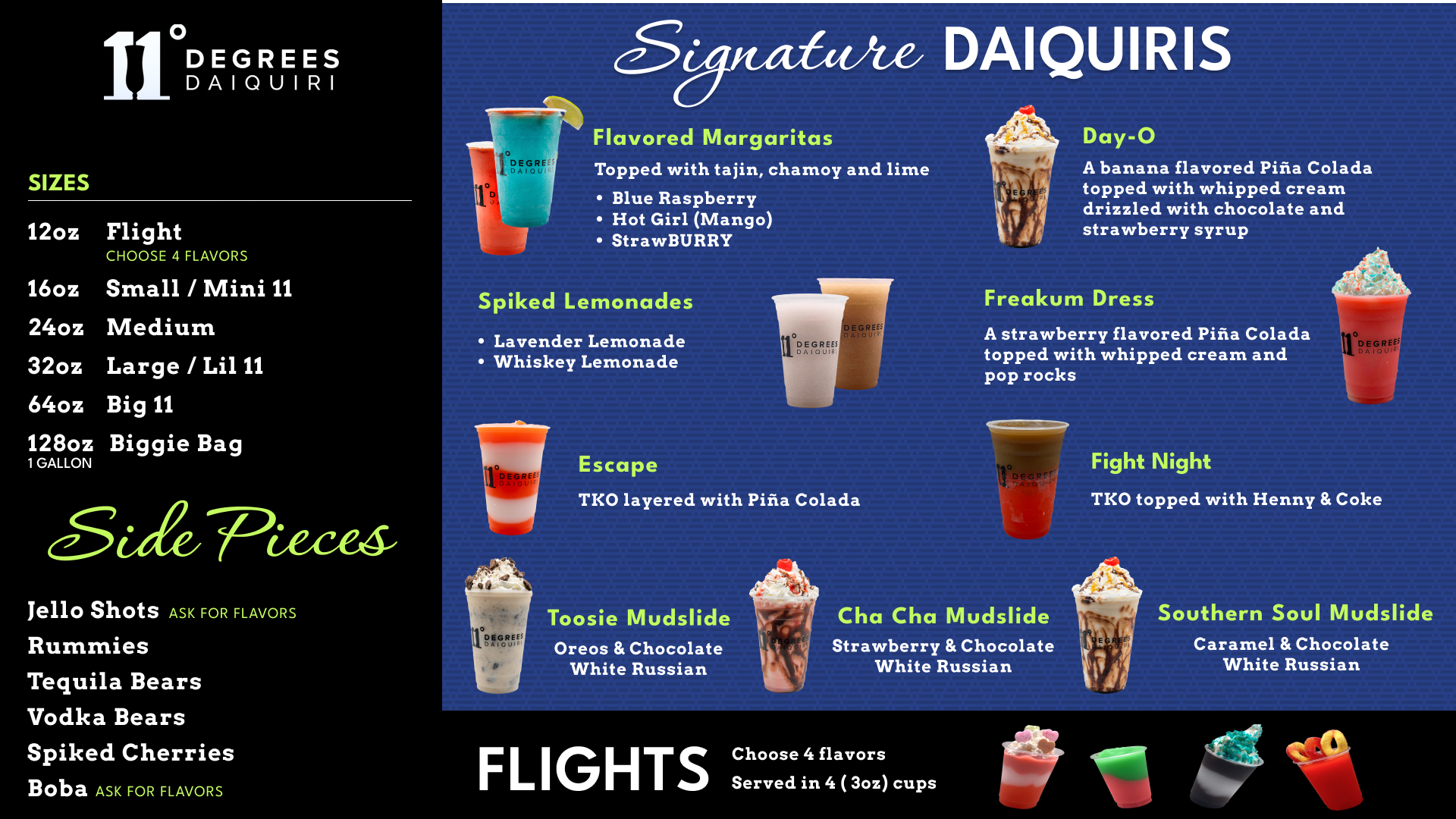 Signature Drinks Menu